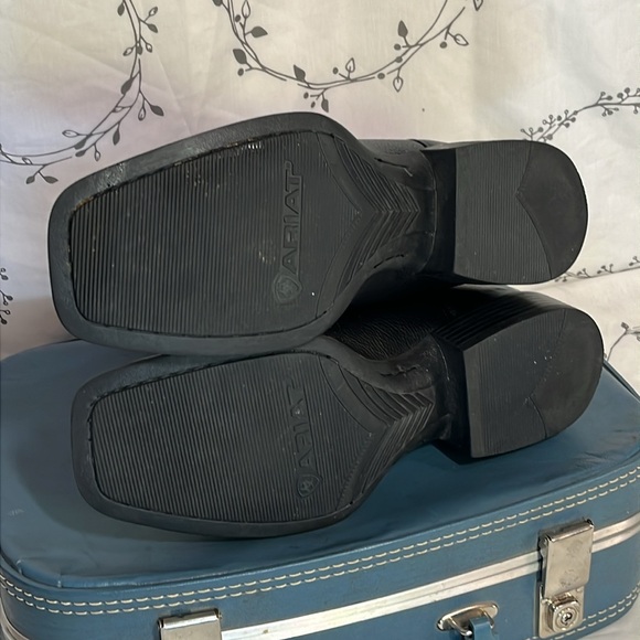 Men’s Black Ariat Square Toe Boots - size 12ee - Picture 5 of 9